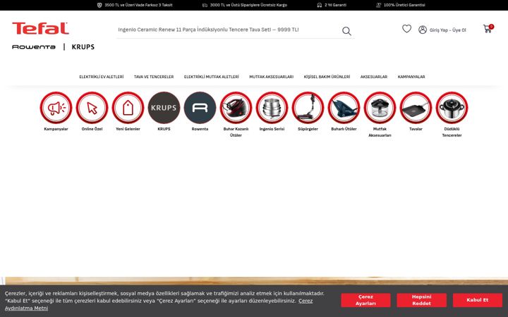 Screenshot of tefal.com.tr