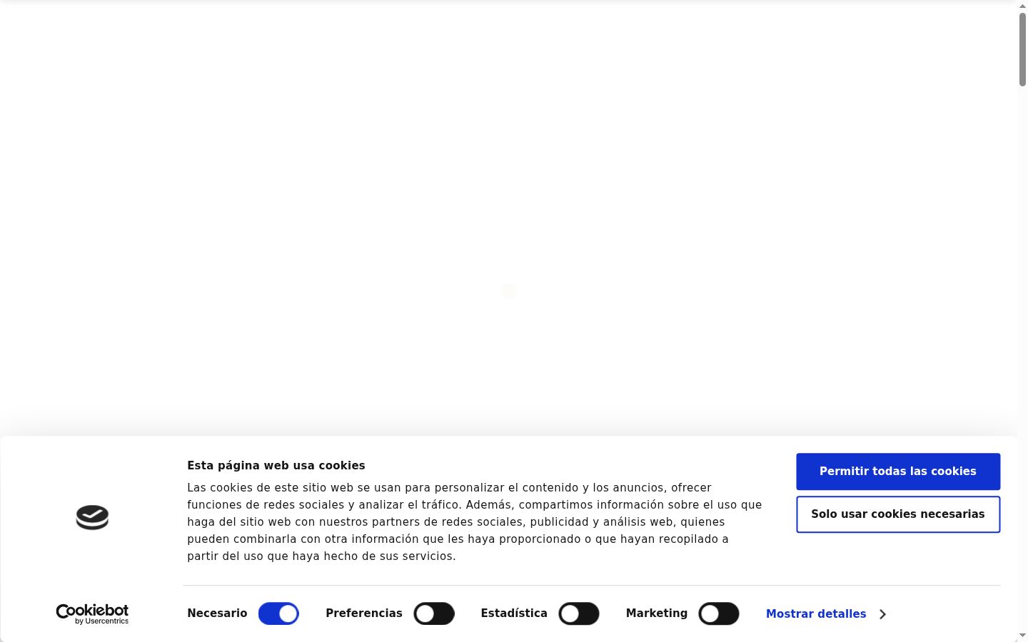 Screenshot of the consent banner shown before any interaction