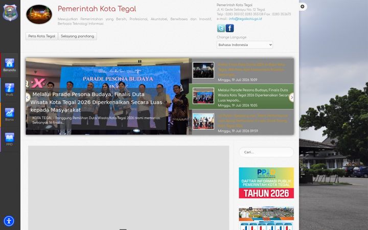 Screenshot of tegalkota.go.id