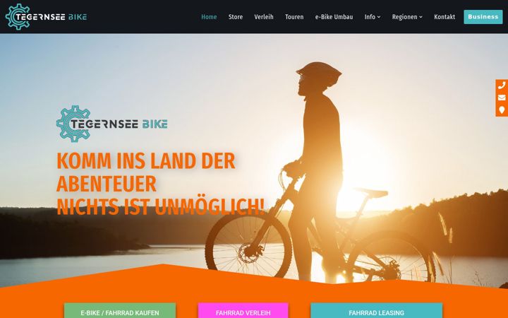 Screenshot stránky tegernsee-bike.com