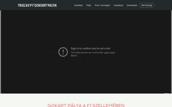Zrzut ekranu teglasf1gokartpalya.hu
