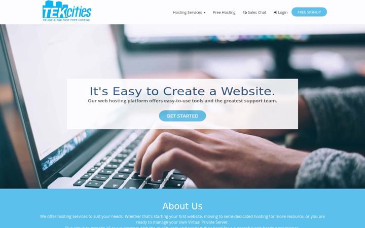 Screenshot of tekcities.com