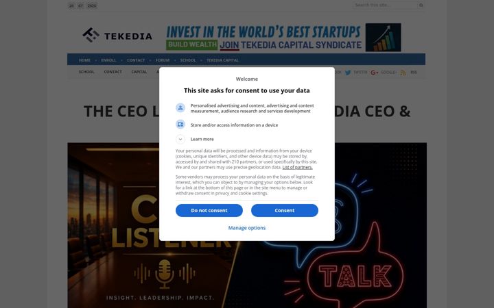 Screenshot of tekedia.com