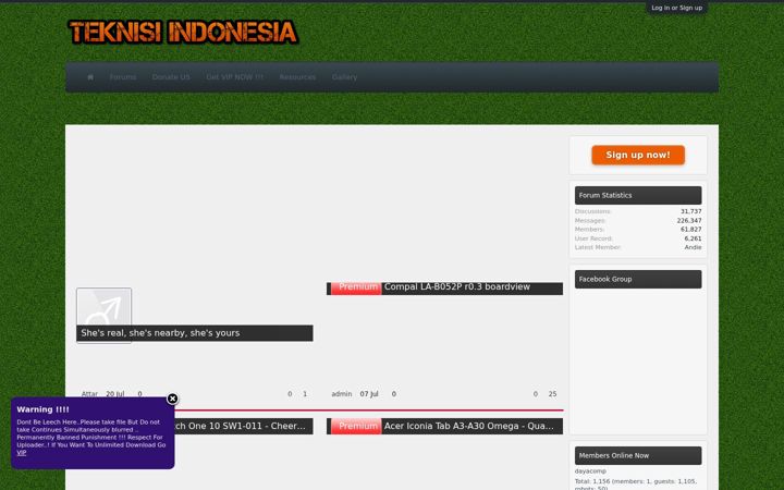Kuvakaappaus sivustosta teknisi-indonesia.com