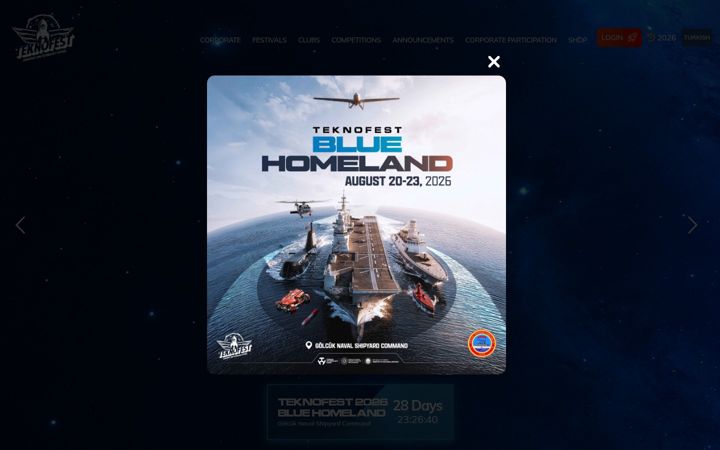Screenshot of teknofest.org