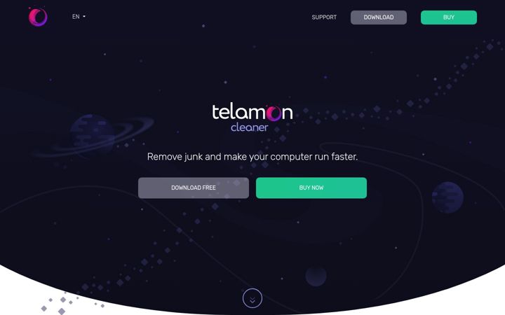 Screenshot of telamoncleaner.com