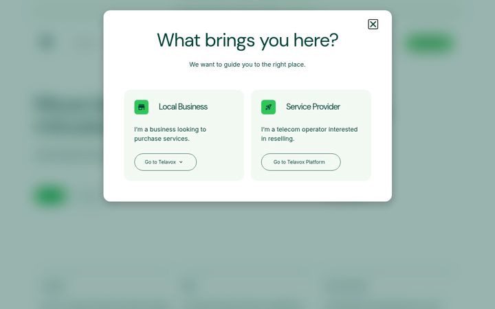 Screenshot of telavox.com