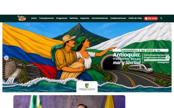 Screenshot of teleantioquia.co