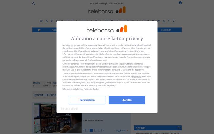 Zrzut ekranu teleborsa.it