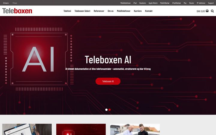 Screenshot του teleboxen.dk