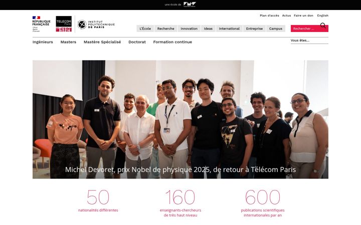 Screenshot of telecom-paristech.fr