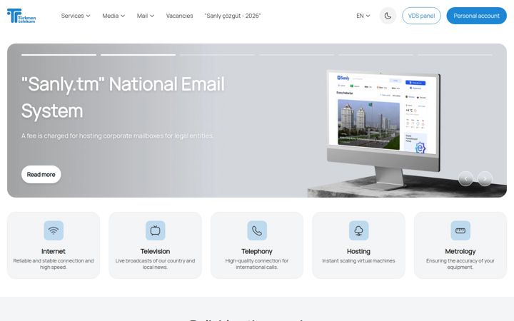 Screenshot of telecom.tm