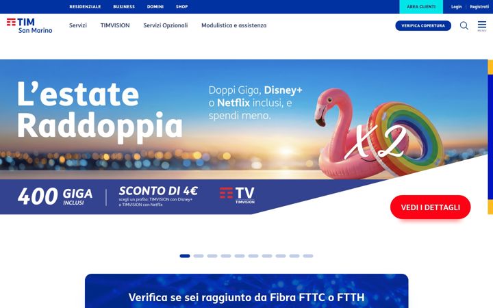 Screenshot of telecomitalia.sm