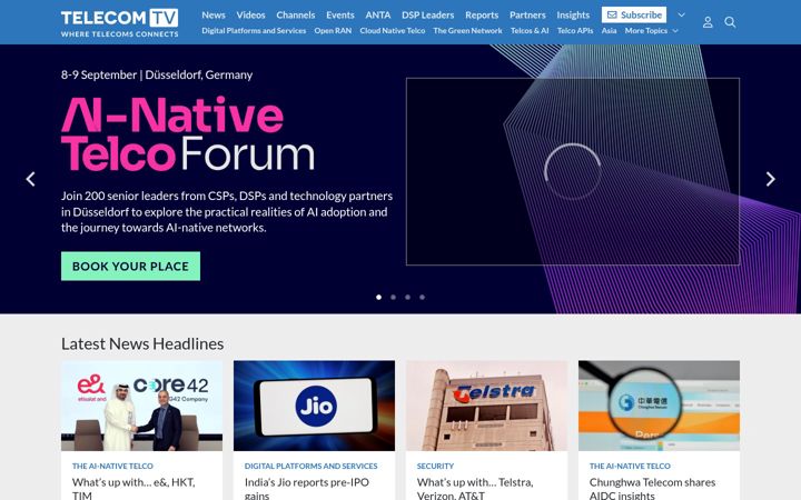 Screenshot of telecomtv.com