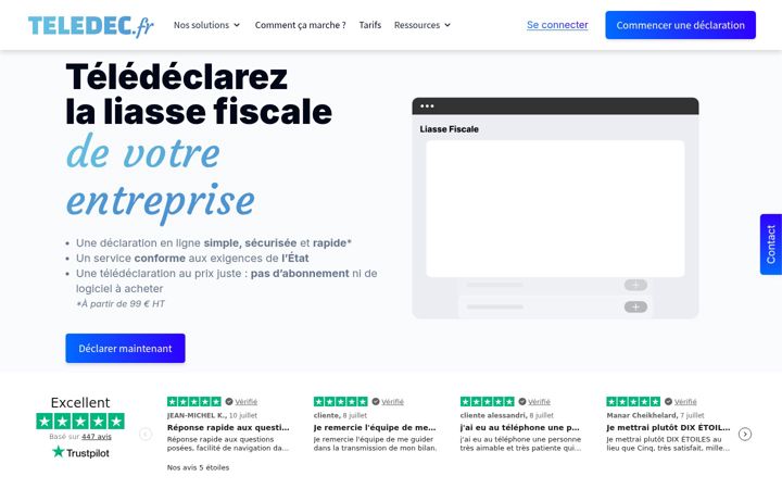 Screenshot di teledec.fr