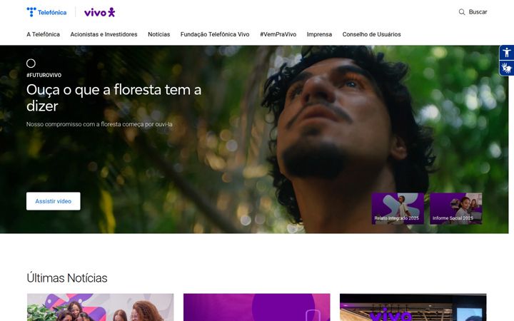 Captura de pantalla de telefonica.com.br