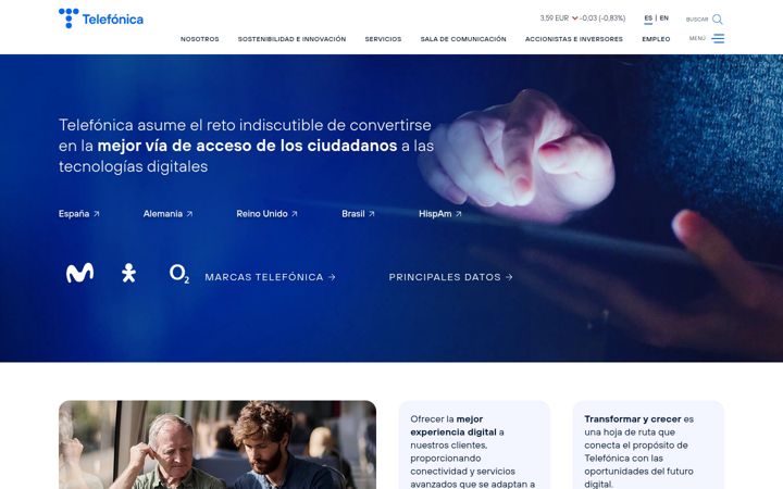 Screenshot ta' telefonica.com