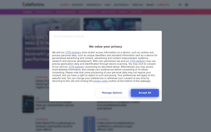 Screenshot of telefonino.net