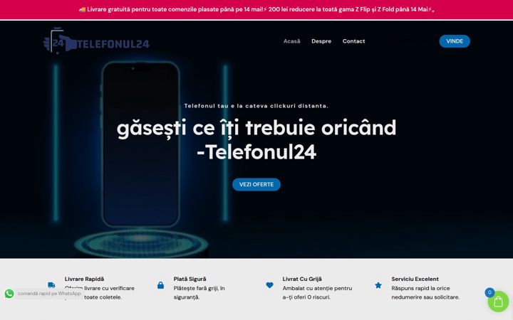Screenshot stránky telefonul24.ro