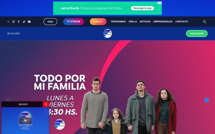Screenshot of telefuturo.com.py