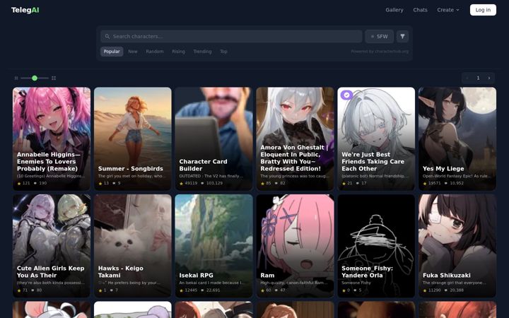 Screenshot of telegai.com