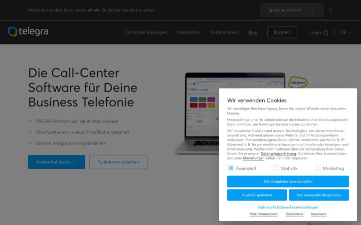 Screenshot of telegra.de
