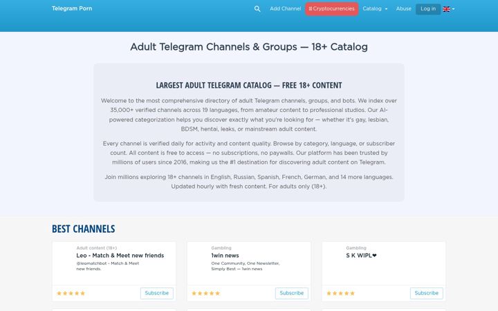 Screenshot of telegram-porn.com