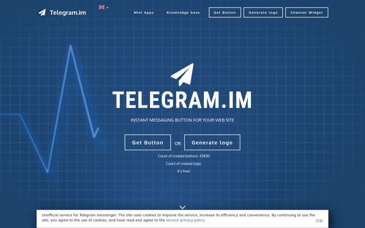 Skærmbillede af telegram.im