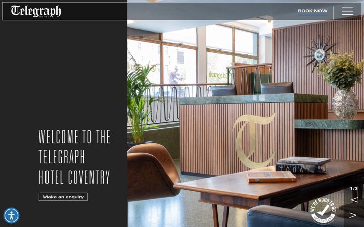 Screenshot stránky telegraph-hotel.com