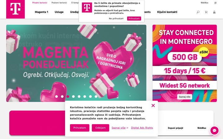 Screenshot of telekom.me