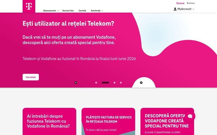 Screenshot of telekom.ro