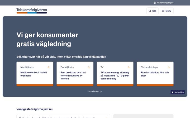 Skjermbilde av telekomradgivarna.se