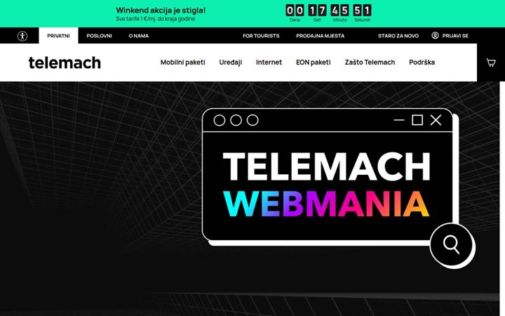 Screenshot of telemach.hr