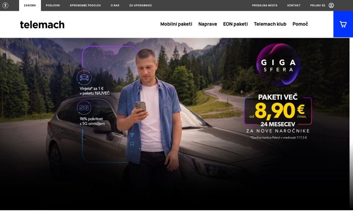 Screenshot of telemach.si