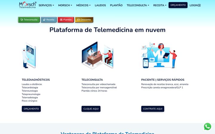 Screenshot of telemedicinamorsch.com.br
