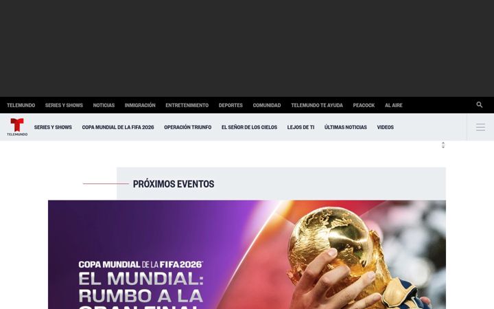 Screenshot van telemundo.com