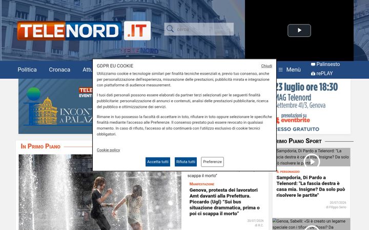 Screenshot of telenord.it