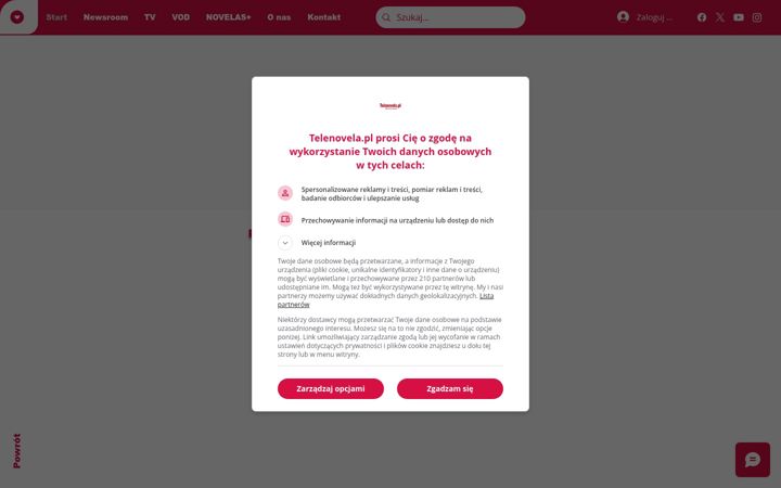 Screenshot of telenovela.pl