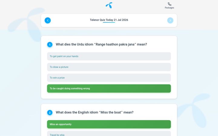 Captură de ecran a telenrquiztoday.pk