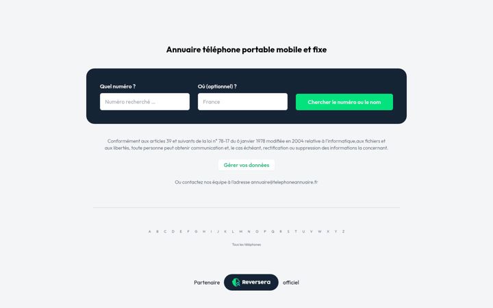 Screenshot of telephoneannuaire.fr