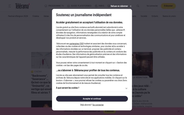 Captură de ecran a telerama.fr