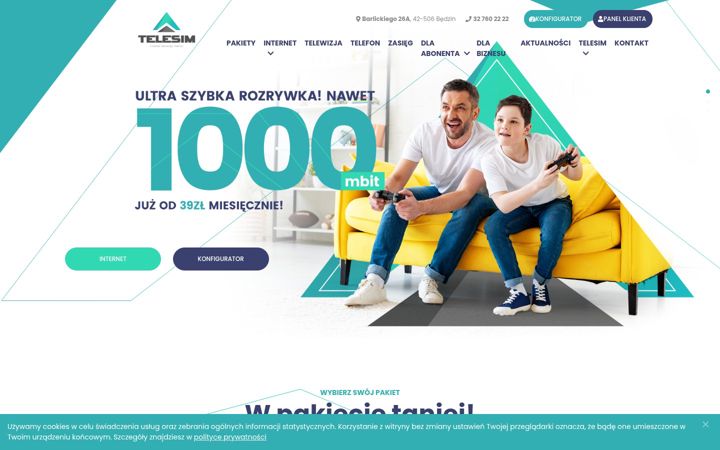Screenshot of telesim.com.pl