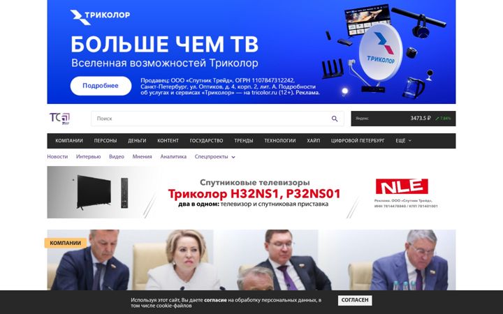 Zrzut ekranu telesputnik.ru