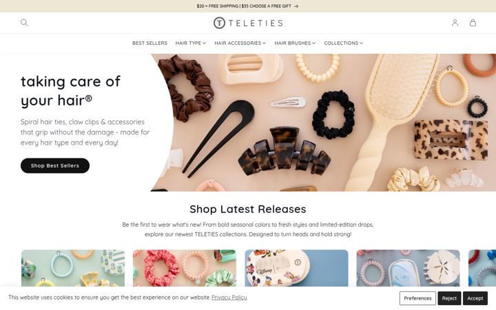 Screenshot of teleties.com