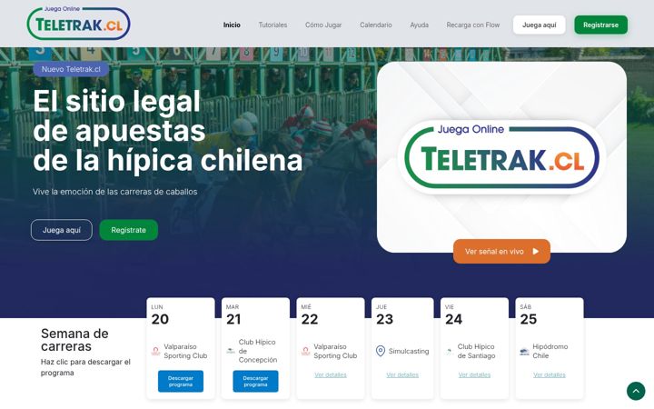 Screenshot of teletrak.cl