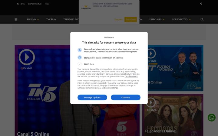 Screenshot of televicentro.com