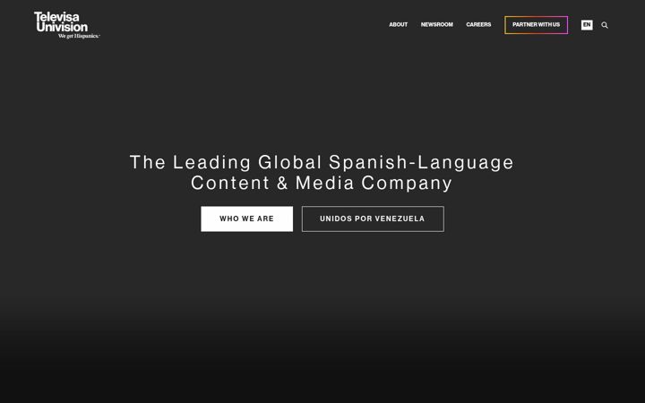 Screenshot of televisaunivision.com