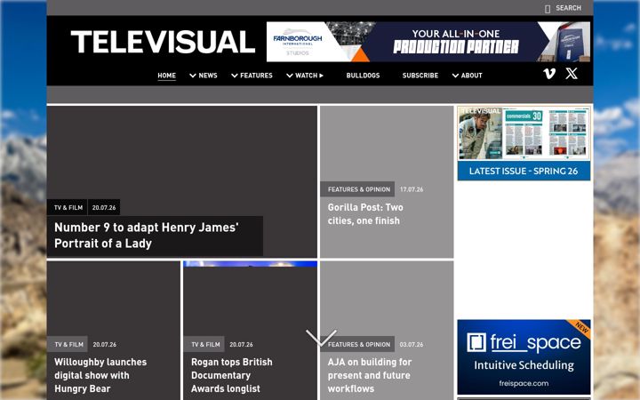Snímek obrazovky televisual.com