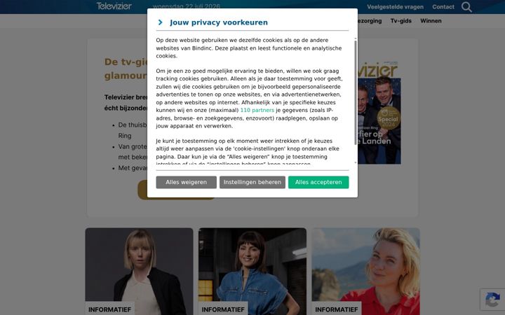 Ekraanipilt saidist televizier.nl