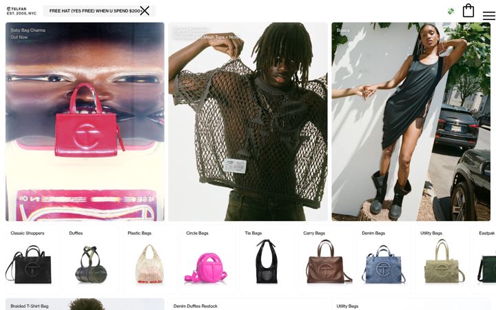 Screenshot of telfar.net